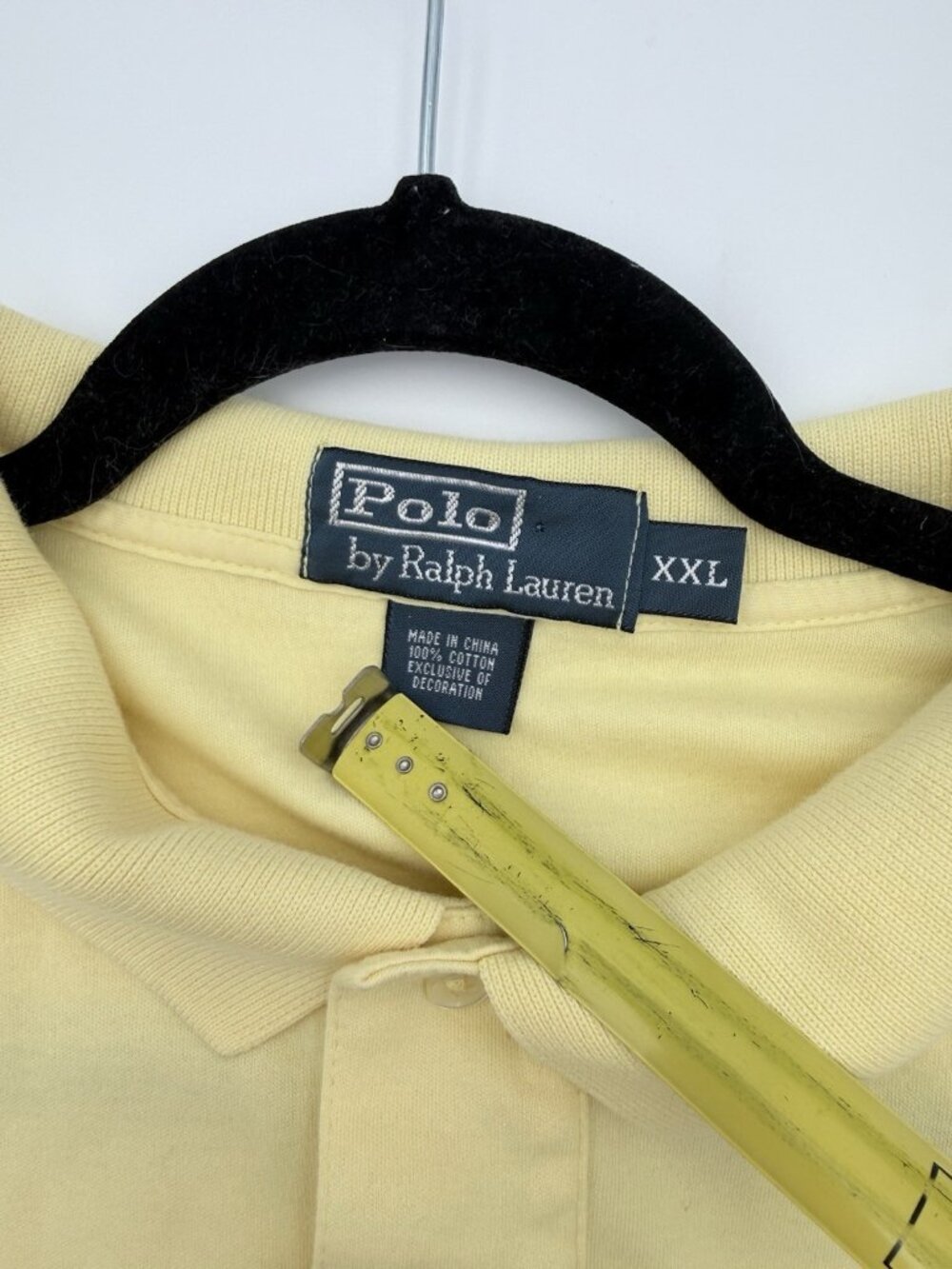 Mens Ralph Lauren Polo Golf Shirt Yellow Short Sleeve Cotton Size XXL Bundle - Picture 7 of 16